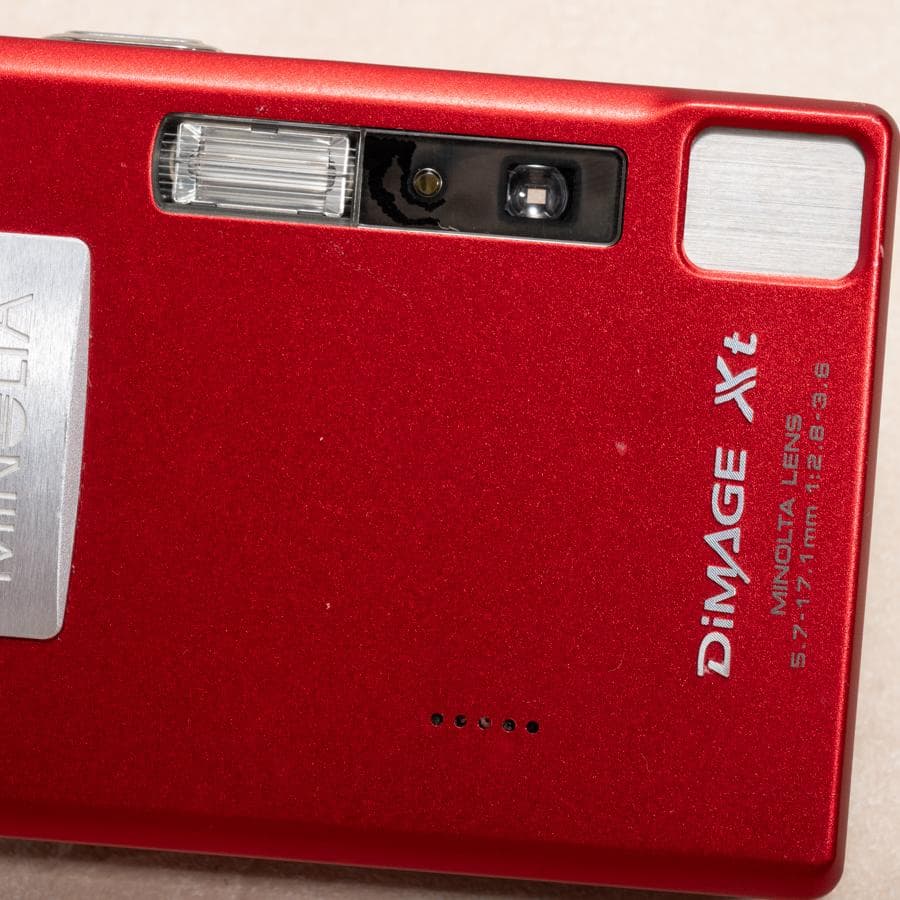 【スマホ転送OK】MINOLTA DIMAGE Xt レッド 動作確認済み