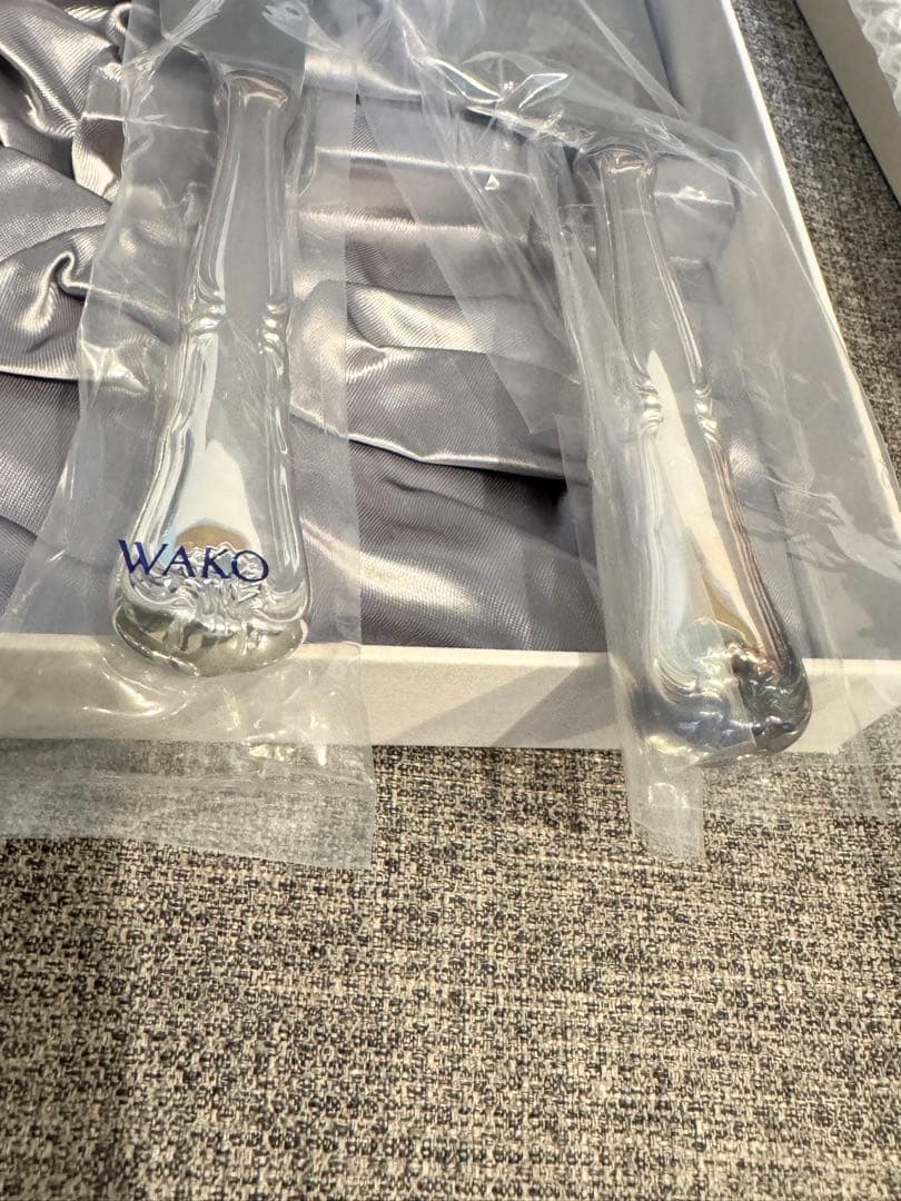 【新品未使用】WAKO 銀座和光 銀仕上げ カトラリー 20本 箱付き