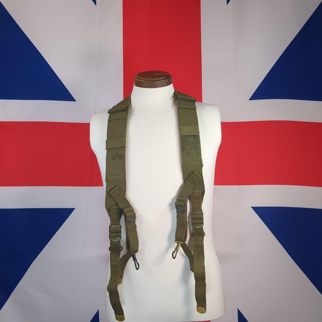 【実物美品】アメリカ軍M1945 X型サスペンダー OD色