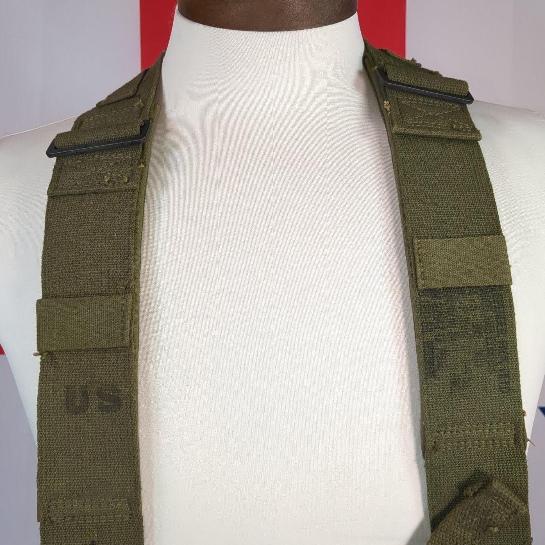 【実物美品】アメリカ軍M1945 X型サスペンダー OD色