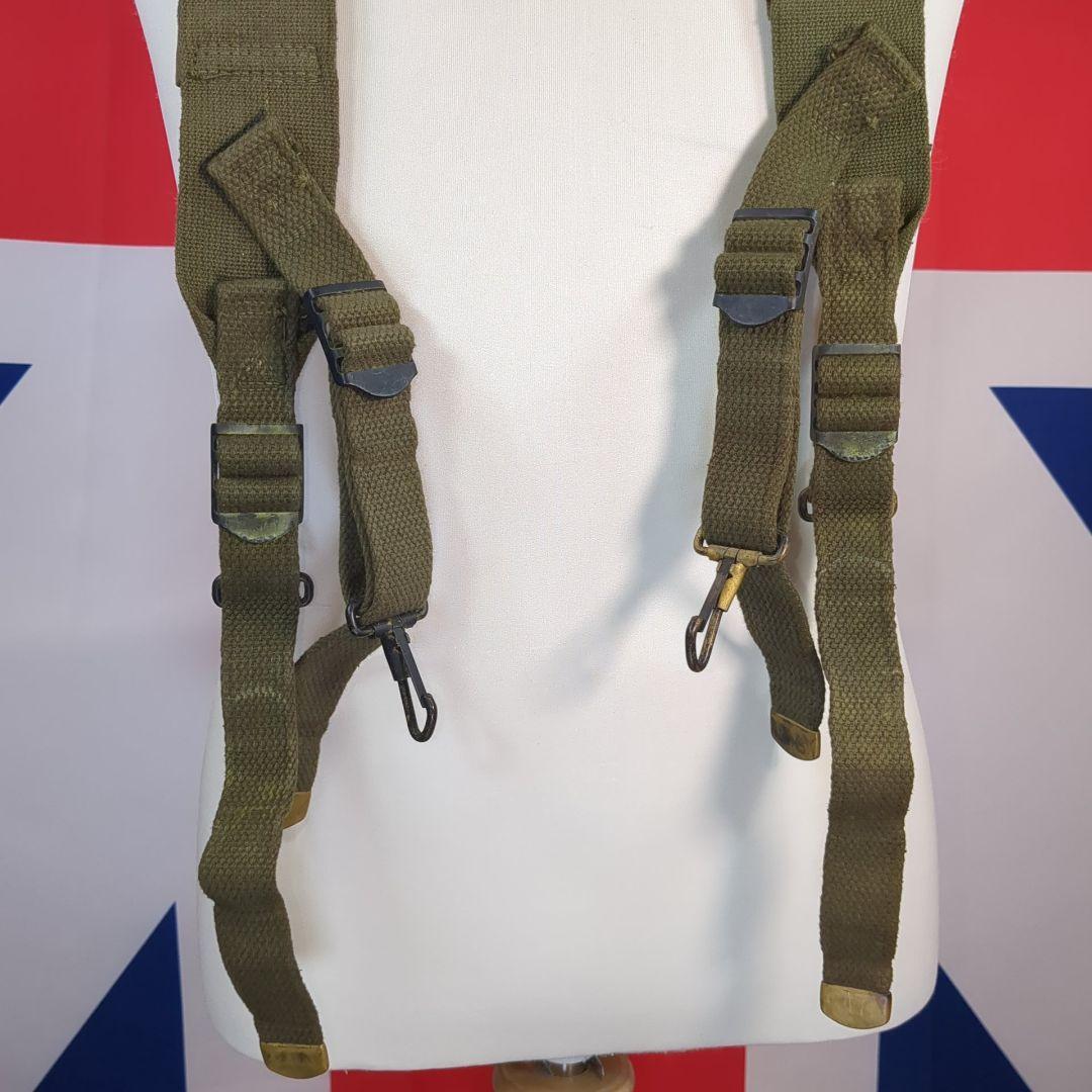 【実物美品】アメリカ軍M1945 X型サスペンダー OD色