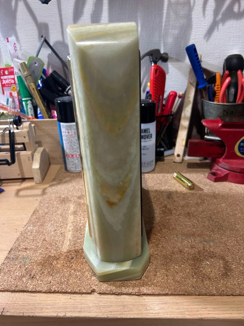 CITIZEN クォーツ 高級置時計 天然石オニックス