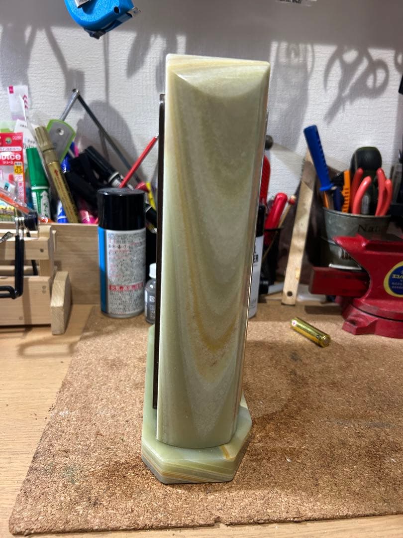 CITIZEN クォーツ 高級置時計 天然石オニックス