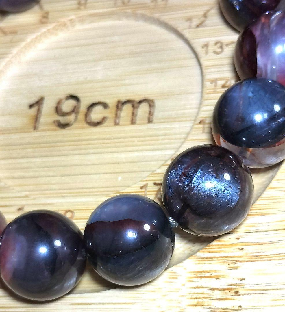 【個性派】リモナイトインクォーツ／大玉14.2mmブレスレット