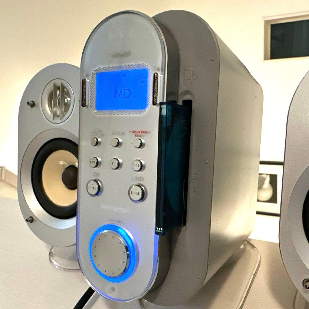 【美品DE訳有】SONY MD CD ミニコンポ LAM-Z03 シルバー