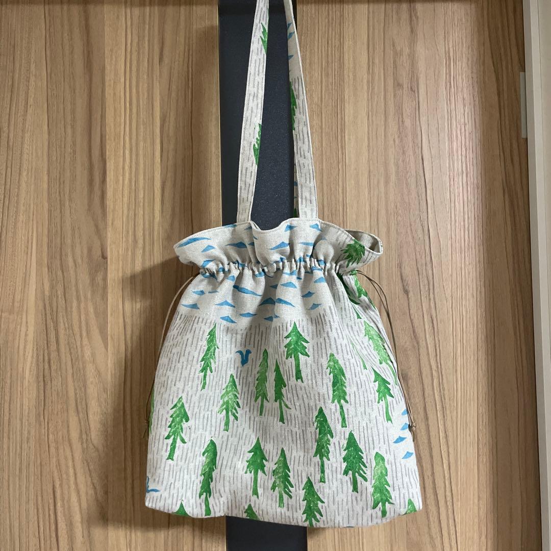 巾着バッグ　ミナペルホネン　ハンドメイド　one day