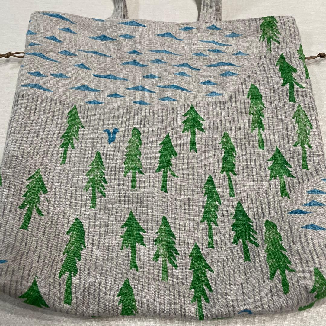 巾着バッグ　ミナペルホネン　ハンドメイド　one day