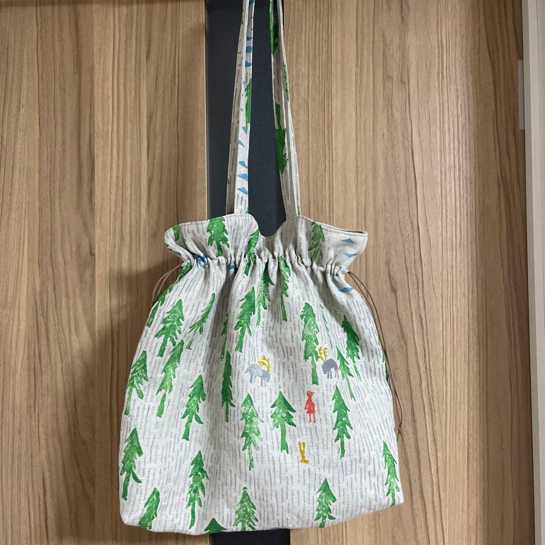 巾着バッグ　ミナペルホネン　ハンドメイド　one day