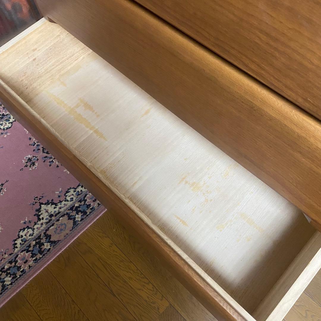 天然木製(ナラ材) タンス　8個引き出し