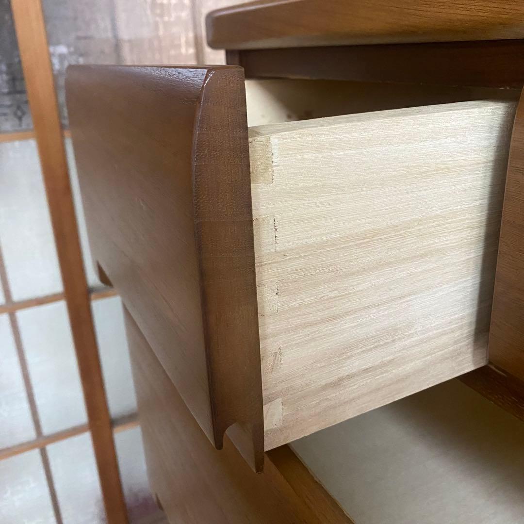 天然木製(ナラ材) タンス　8個引き出し