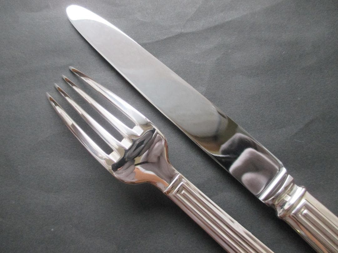 未使用極美品☆仏蘭西 高級銀器☆クリストフルシルバーカトラリー2本　トライアド