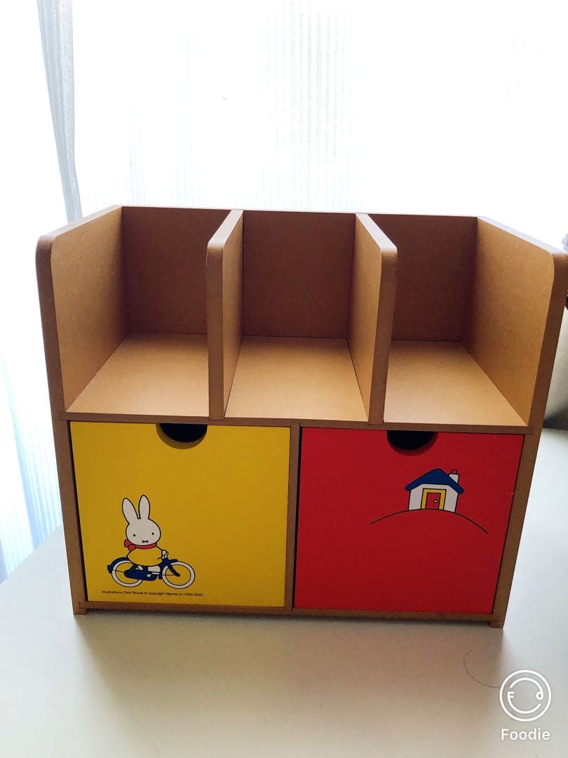 ミッフィー　木製　本棚　小物入れ　収納BOX
