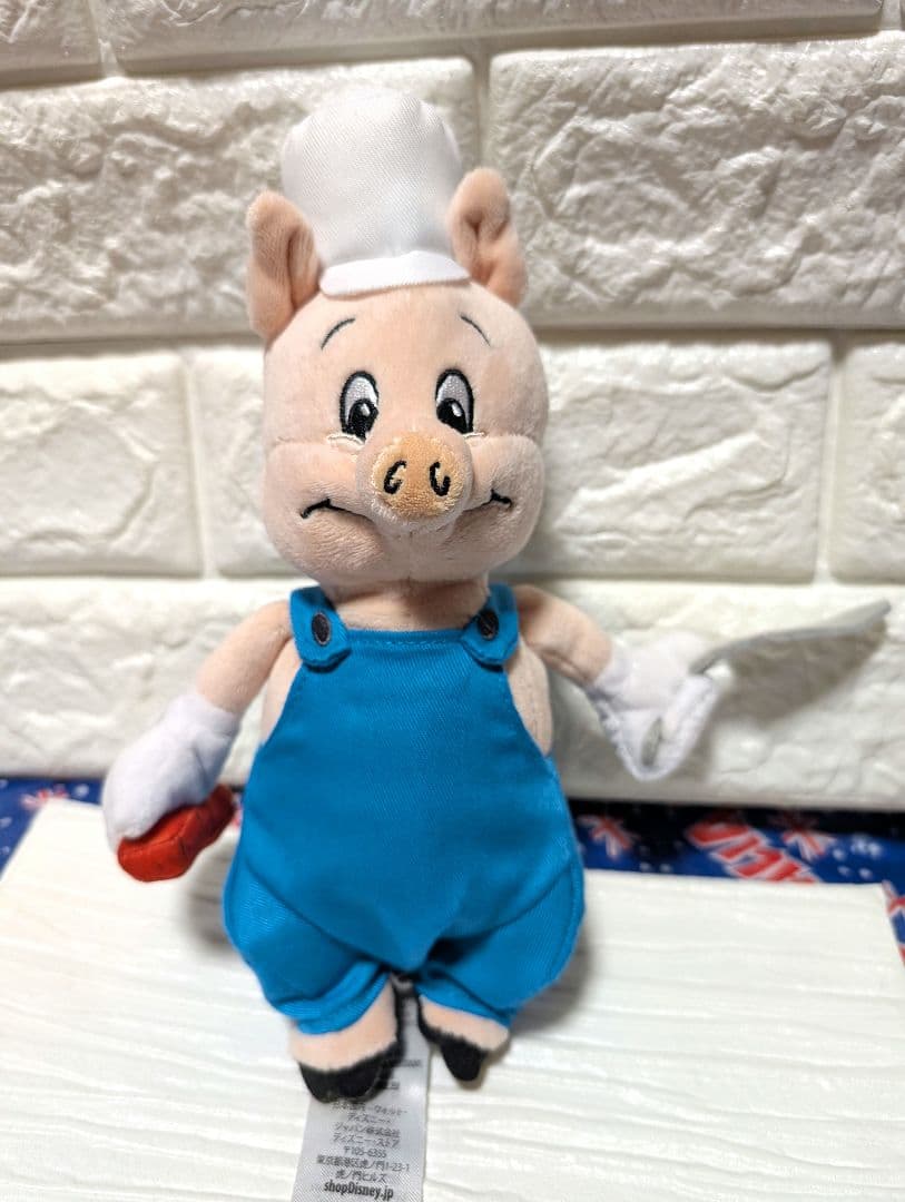 【美品】Disney100周年記念　3匹のこぶたぬいぐるみ　未使用に近い