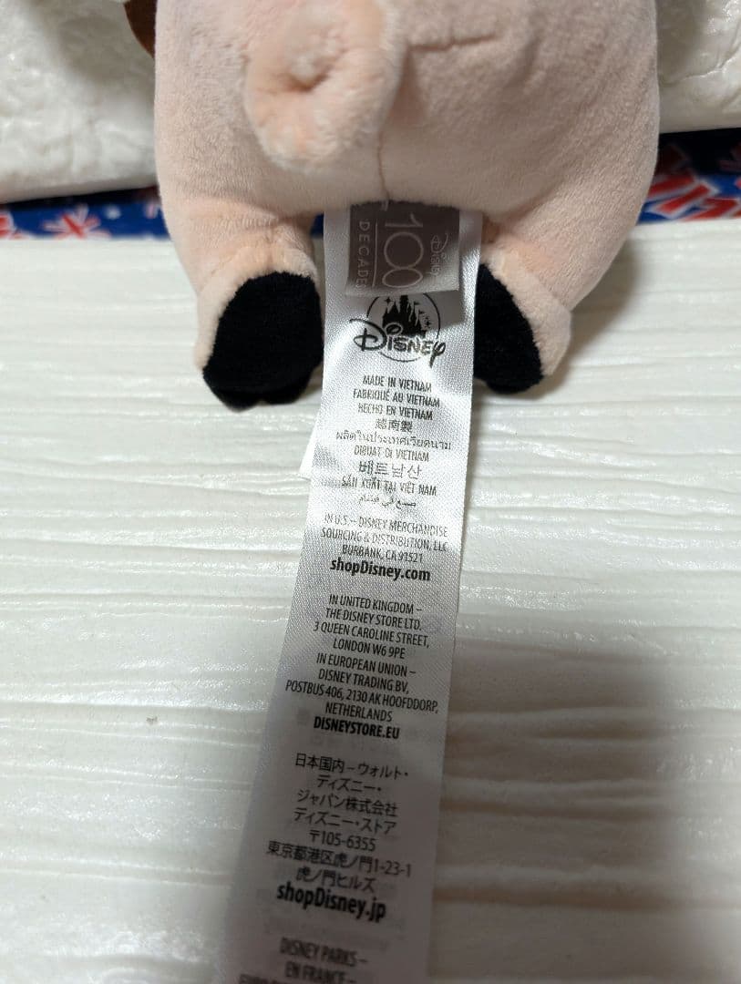 【美品】Disney100周年記念　3匹のこぶたぬいぐるみ　未使用に近い