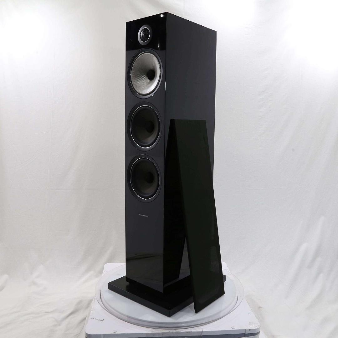 B&W 703S2 ピアノブラック／ペア　スピーカー本体良品、台座部分凹み傷あり