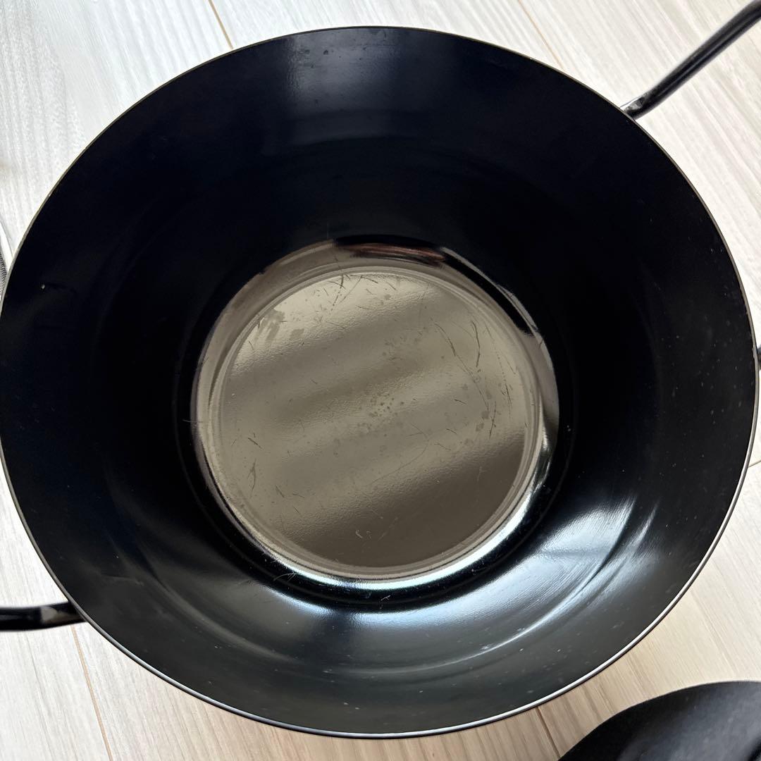 ラバーゼ 揚げ鍋 la base 22cm LB-098 IHガス対応 3点