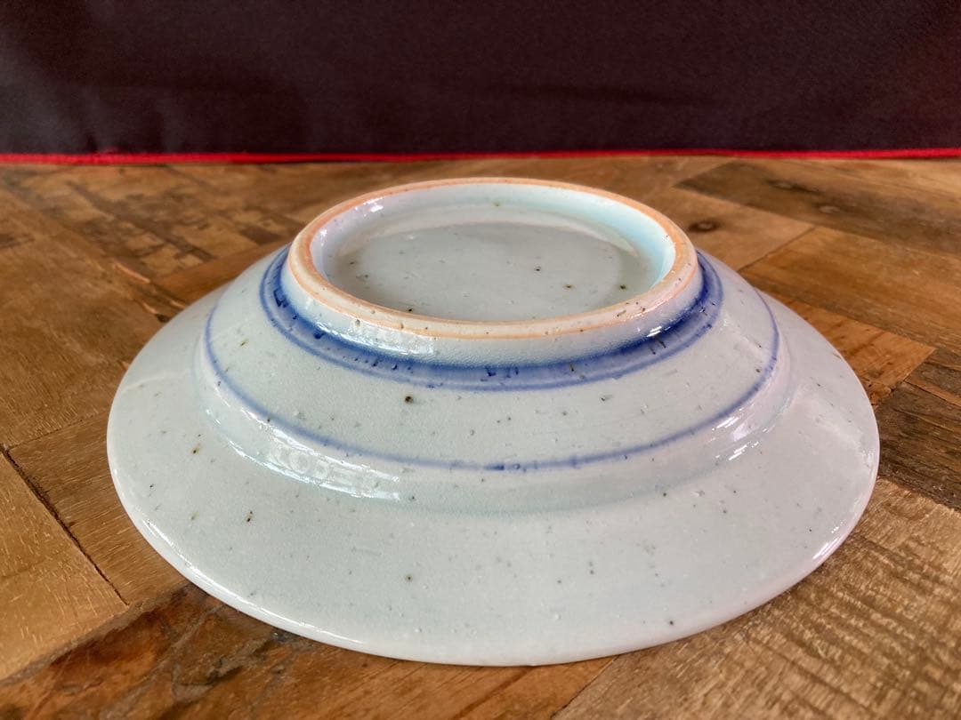 砥部焼　中田窯　リム皿 刷毛目6.6寸　リム皿6寸3枚セット