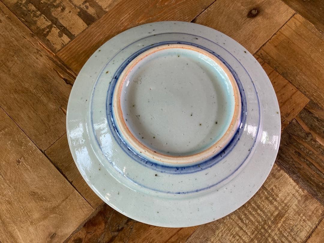 砥部焼　中田窯　リム皿 刷毛目6.6寸　リム皿6寸3枚セット