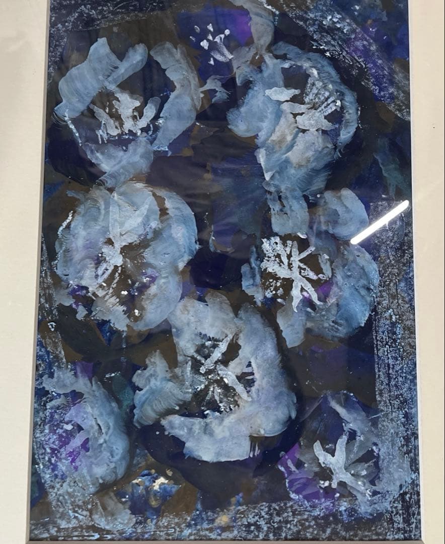 安藤玉子　青い花　原画