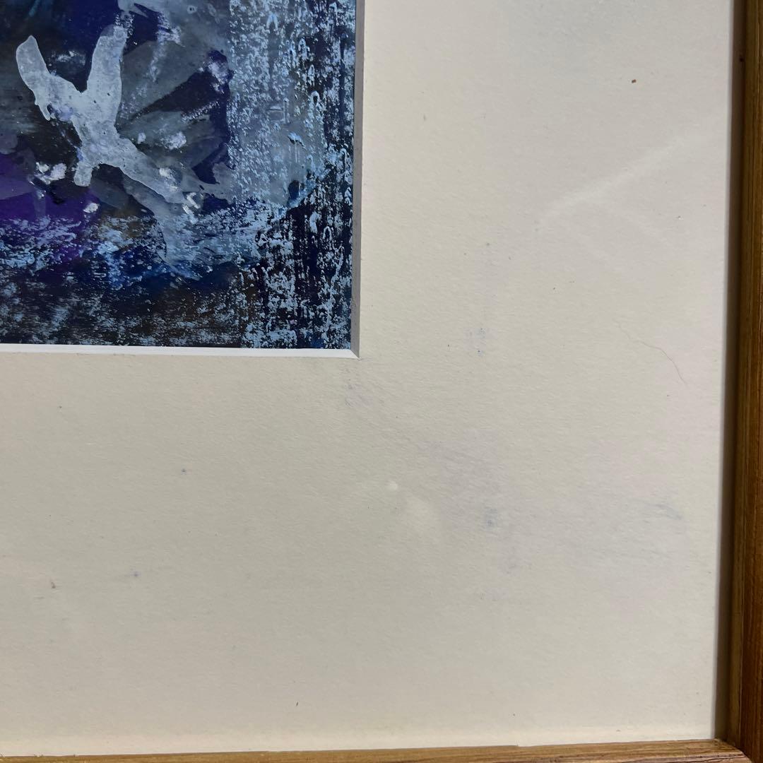 安藤玉子　青い花　原画