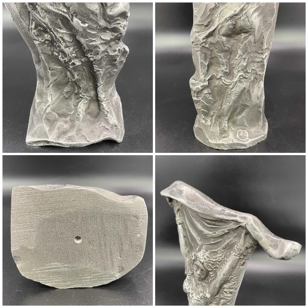 銘有 田島義朗 アルミ鋳物製 造形彫刻 現代彫刻 高さ32.5cm R8SB20