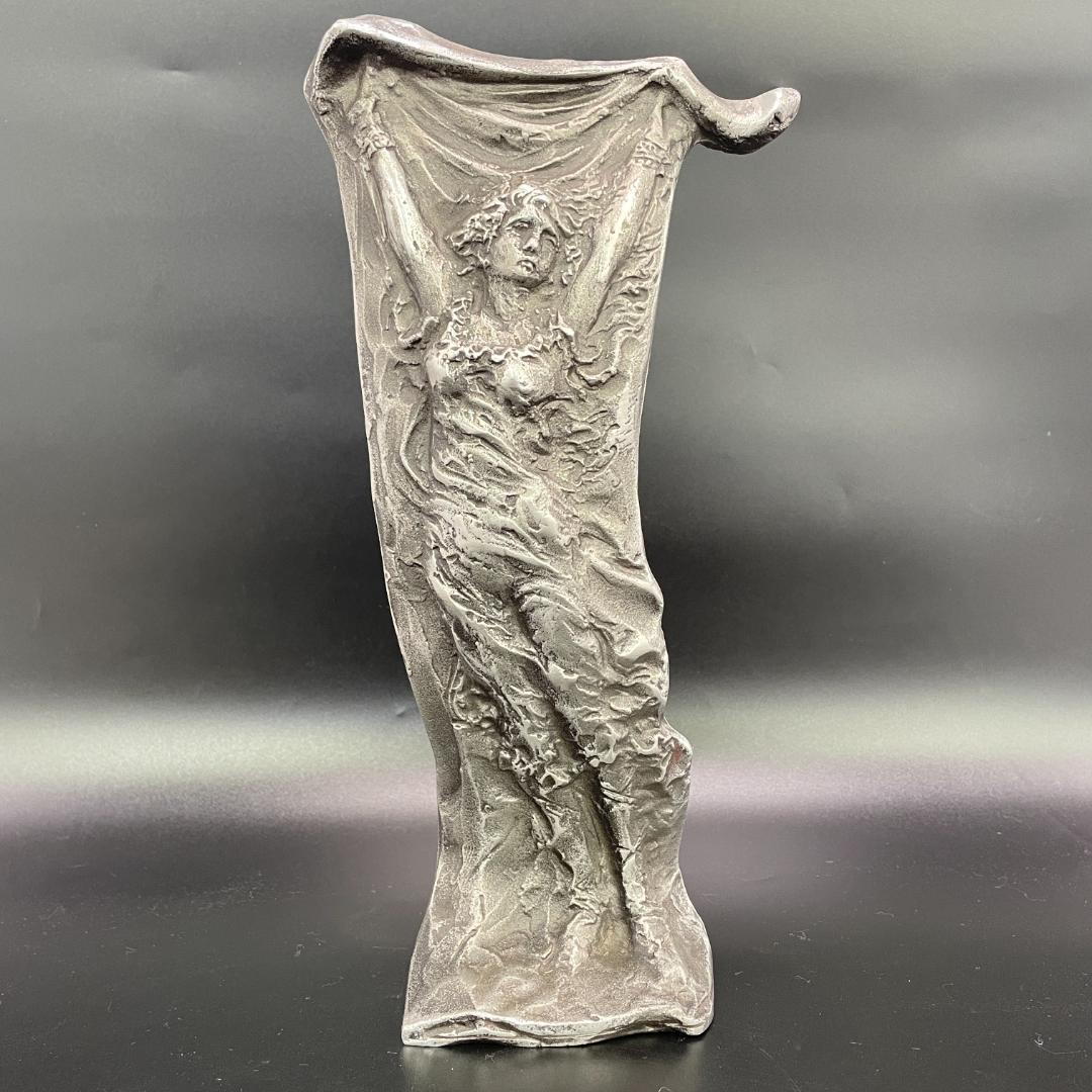 銘有 田島義朗 アルミ鋳物製 造形彫刻 現代彫刻 高さ32.5cm R8SB20