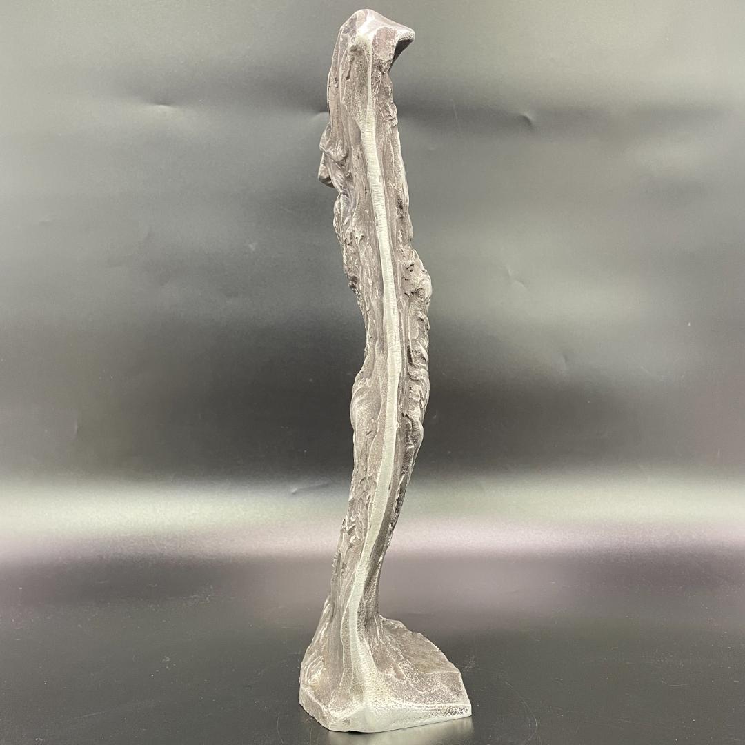 銘有 田島義朗 アルミ鋳物製 造形彫刻 現代彫刻 高さ32.5cm R8SB20