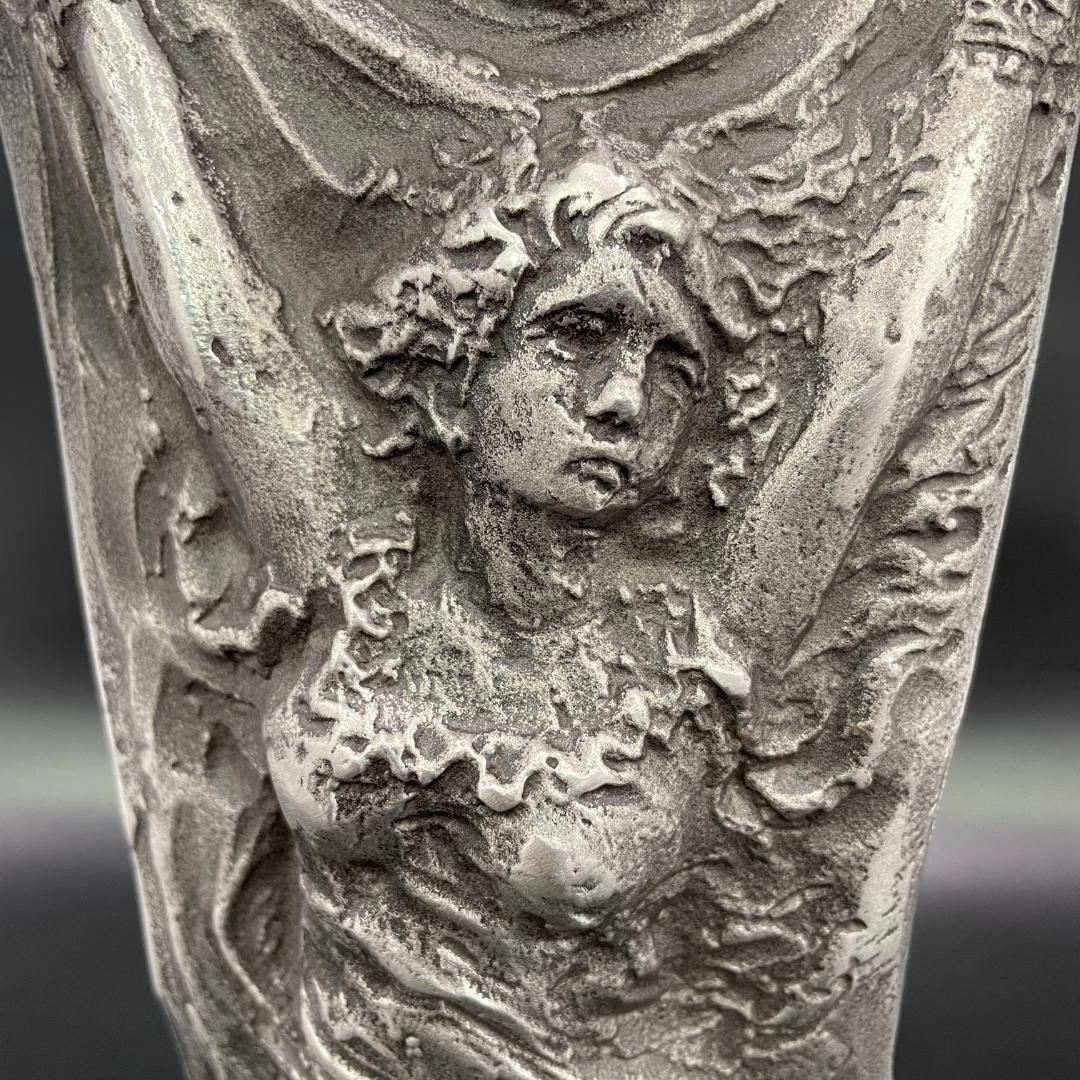 銘有 田島義朗 アルミ鋳物製 造形彫刻 現代彫刻 高さ32.5cm R8SB20