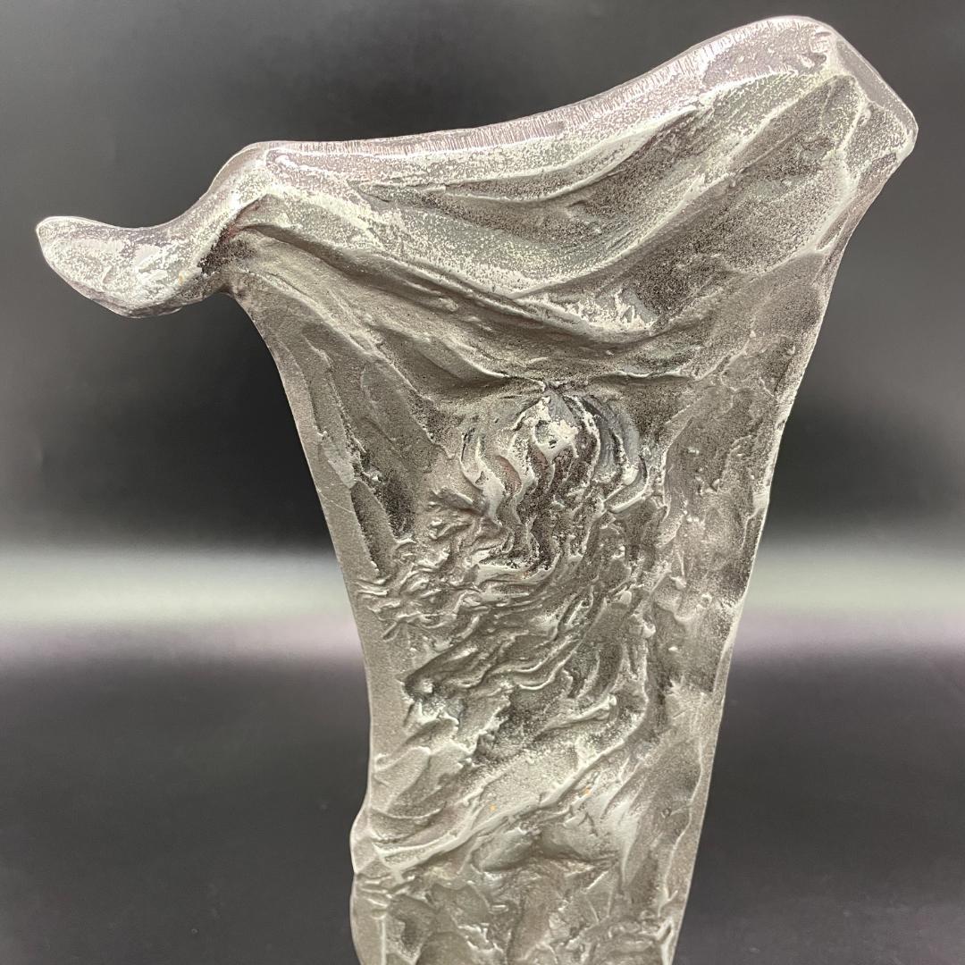 銘有 田島義朗 アルミ鋳物製 造形彫刻 現代彫刻 高さ32.5cm R8SB20