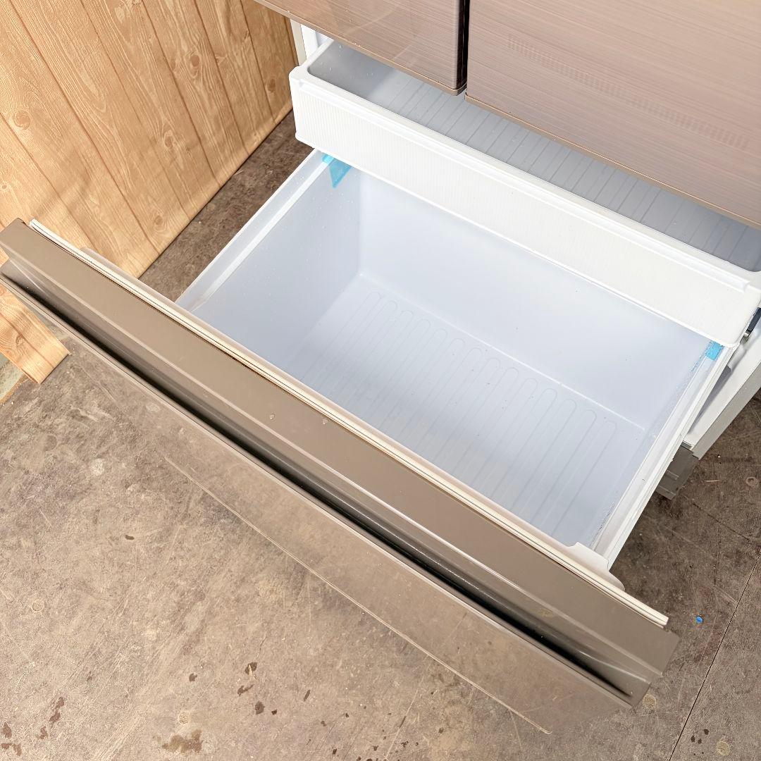 配送設置無料！純正SHARPシャインブラウン6ドア大容量冷凍冷蔵庫！完動超美品！