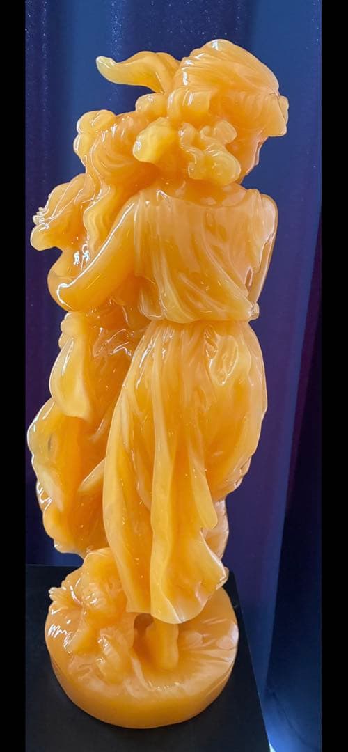 値下げ 琥珀色 彫刻 オブジェ インテリア 美術品 ヴィーナス風　　アンティーク