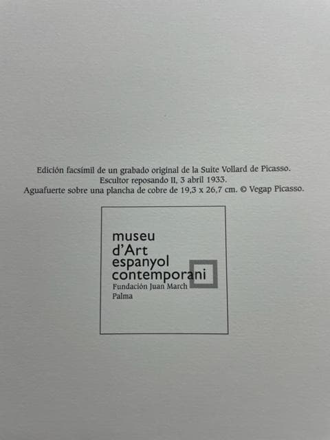 Malaga Escultor reposando II ピカソ/ポスター
