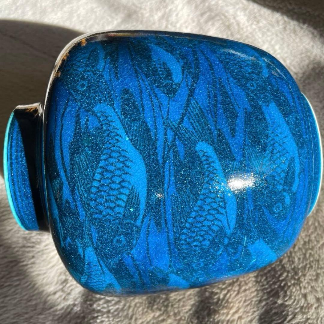 魚群の模様・花瓶・1969-1974・18cm・ 