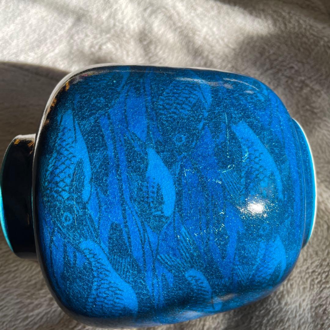 魚群の模様・花瓶・1969-1974・18cm・ 