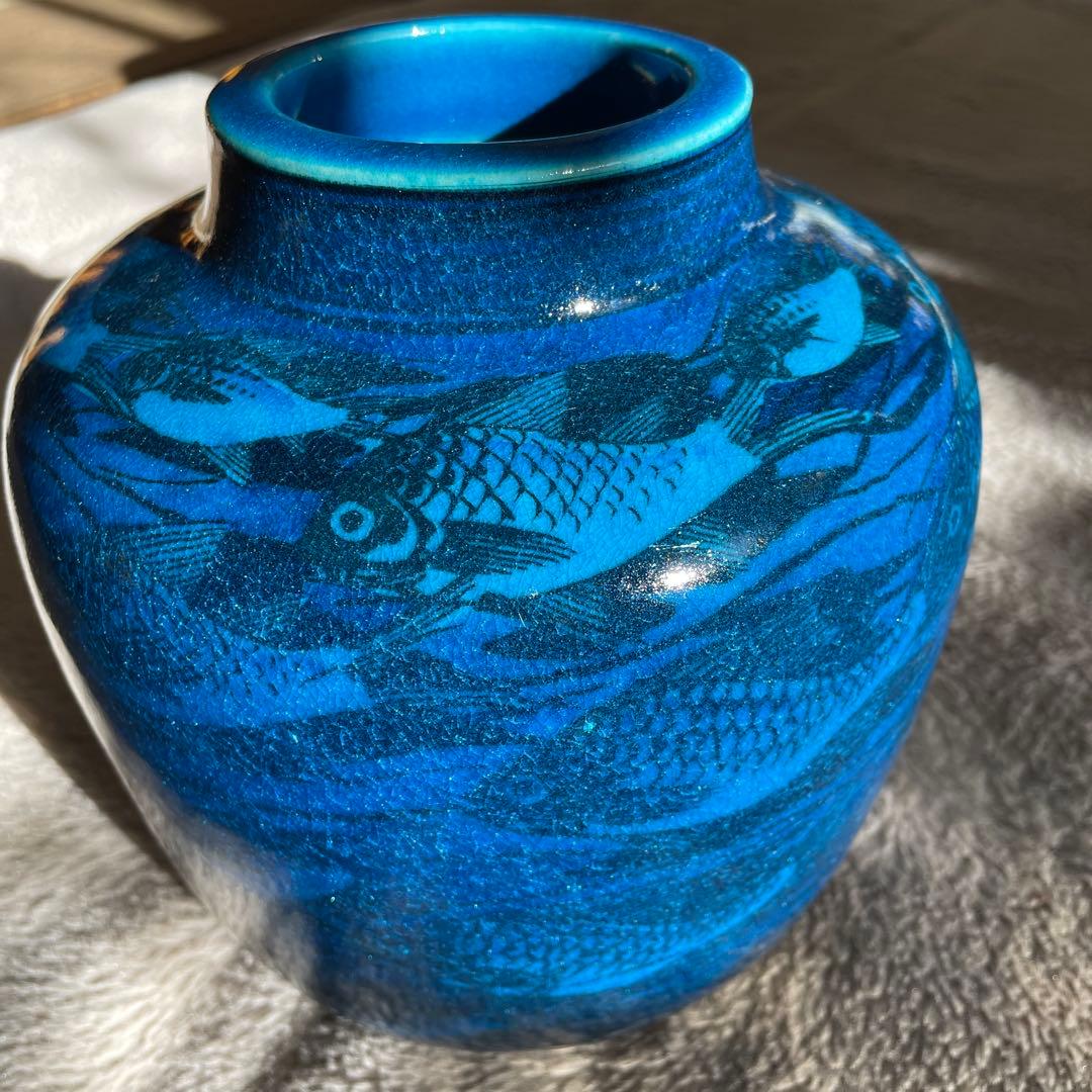 魚群の模様・花瓶・1969-1974・18cm・ 