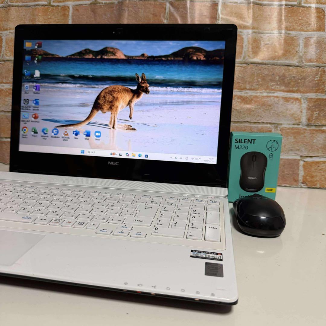 NECノート PC ホワイトSSD128GB Windows 11 オフィス付