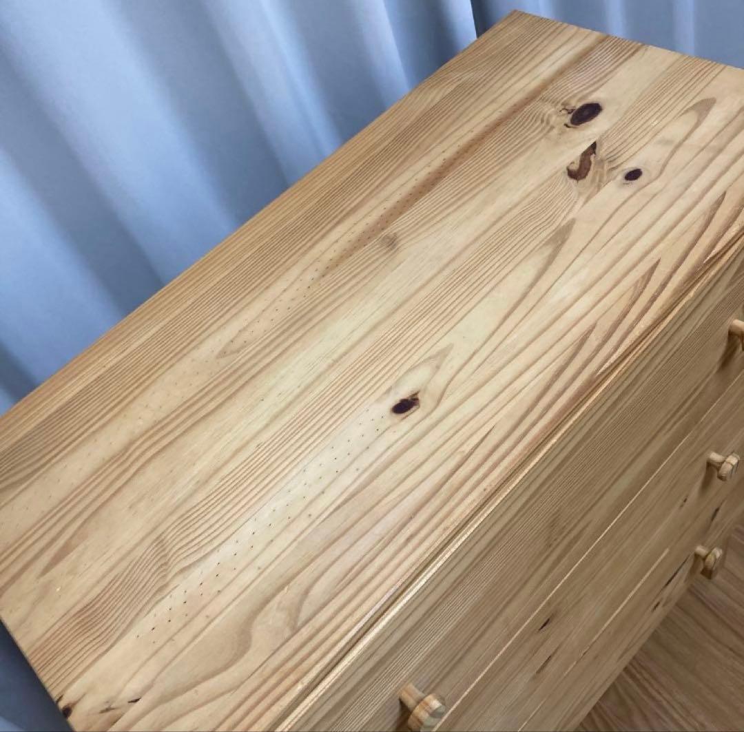 イケア　IKEA TARVAタルヴァ　3段チェスト　木製　廃盤品　レア　タンス