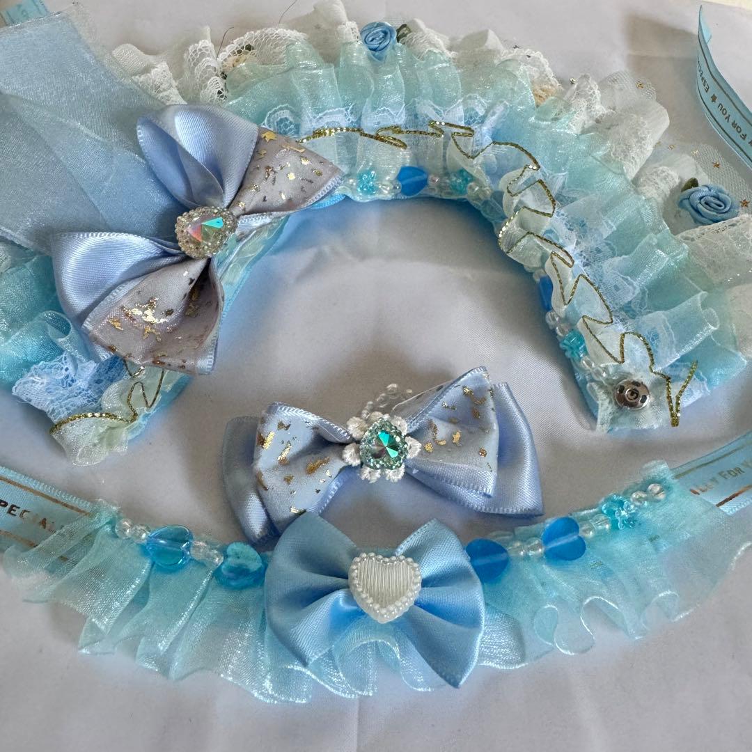 ハンドメイド アイドルホースの ぬいぐるみ ドレス風 青