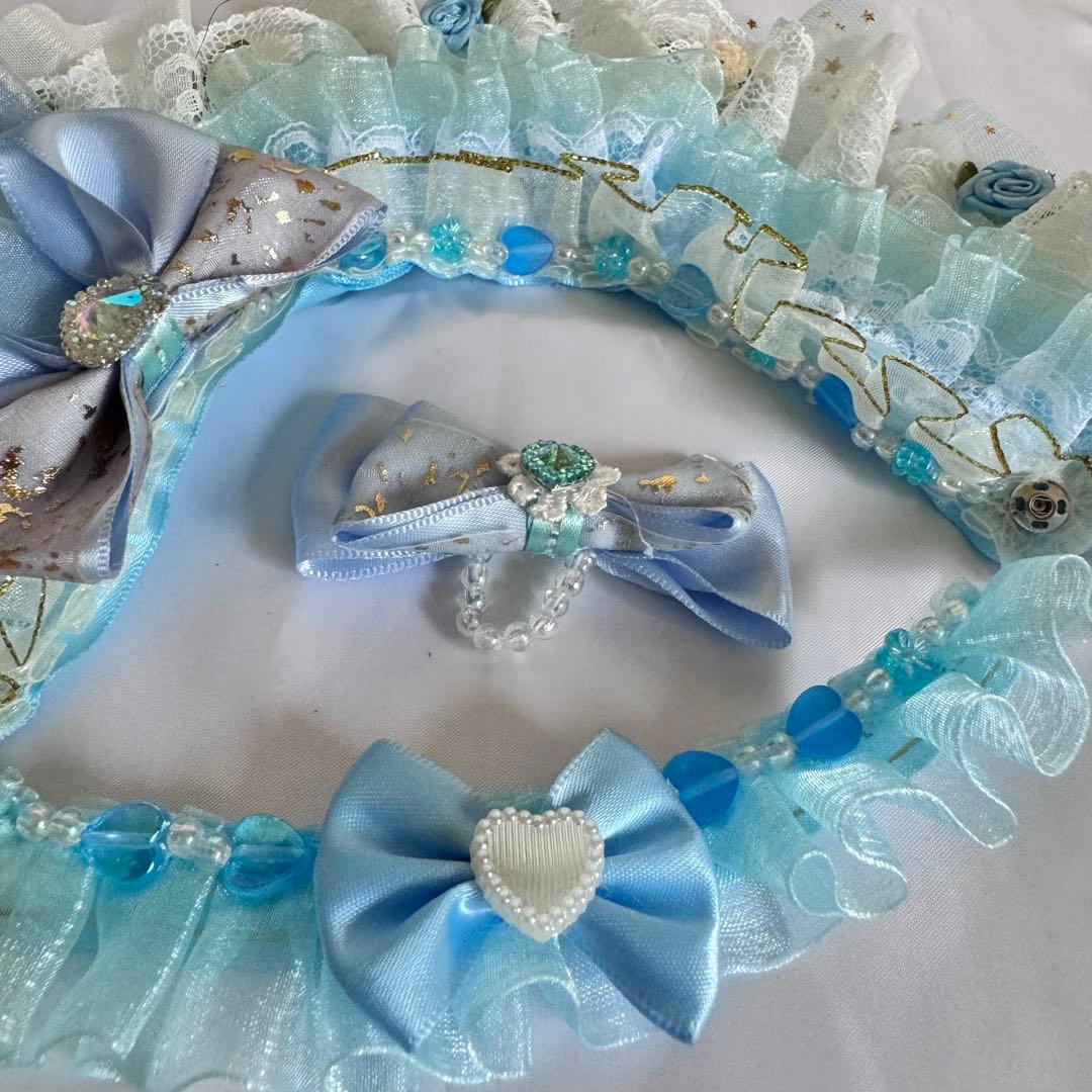 ハンドメイド アイドルホースの ぬいぐるみ ドレス風 青