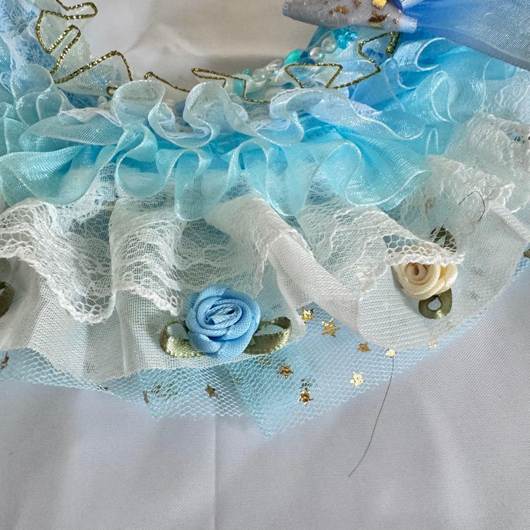 ハンドメイド アイドルホースの ぬいぐるみ ドレス風 青