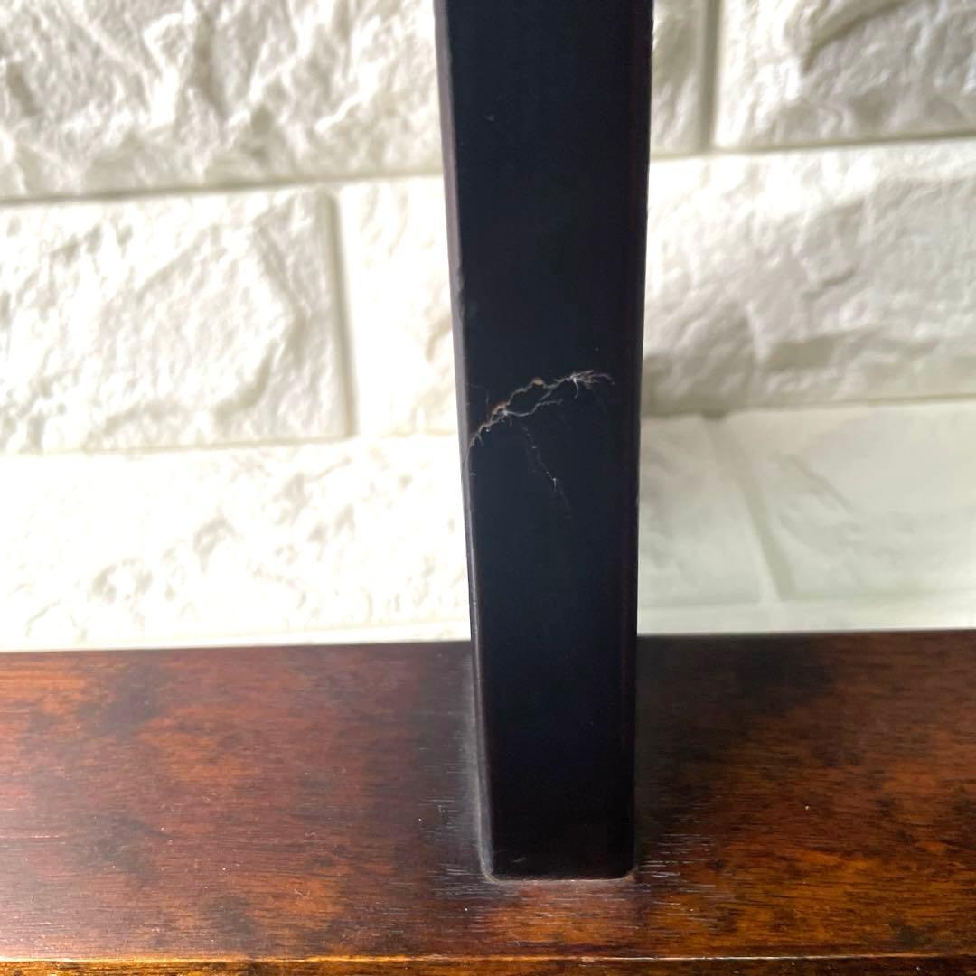 木製　民芸家具　座椅子　星野民藝タイプ　円形背もたれ　ダークブラウン