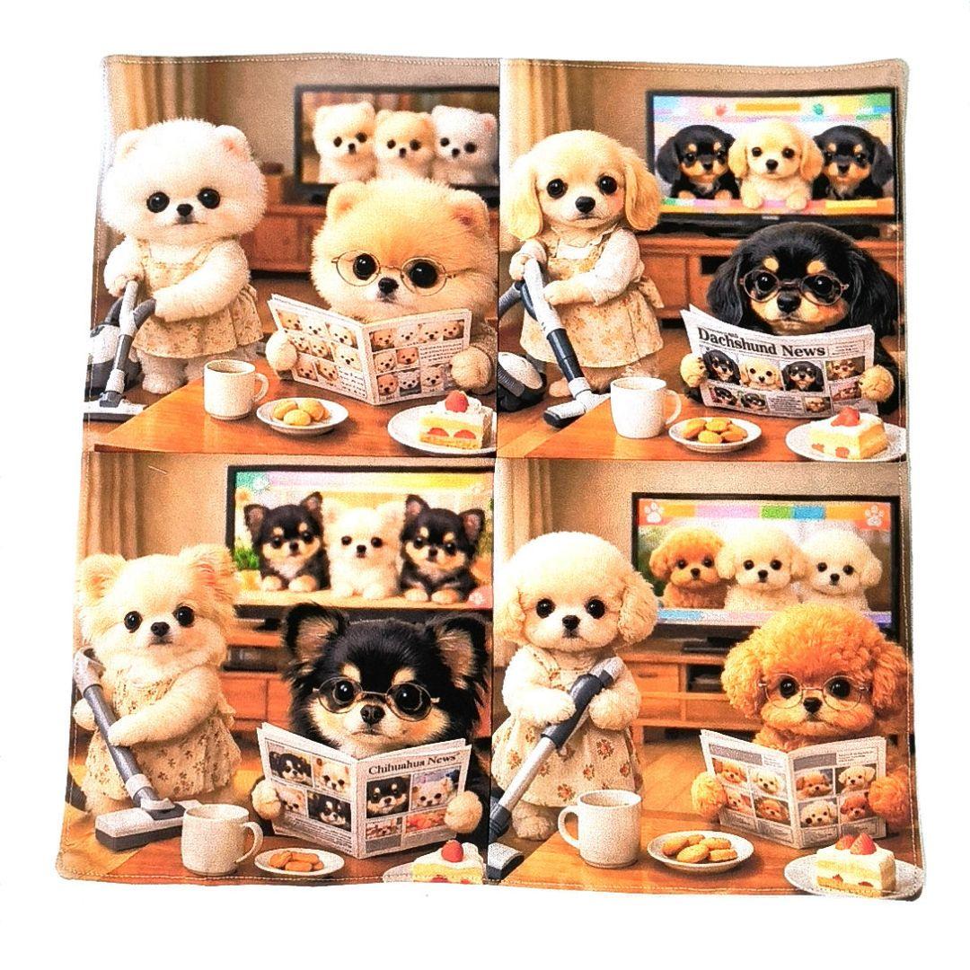 Yourelia様】ハンドメイドオーダー★犬★ハンカチ&ポーチ　8点