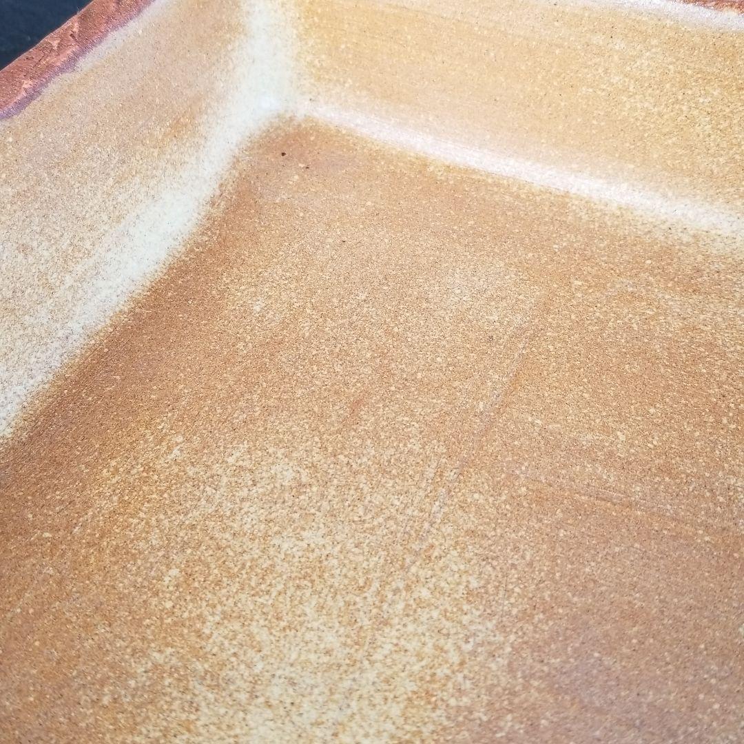 信楽焼 水盤 松皮長角水盤  直径３９cm