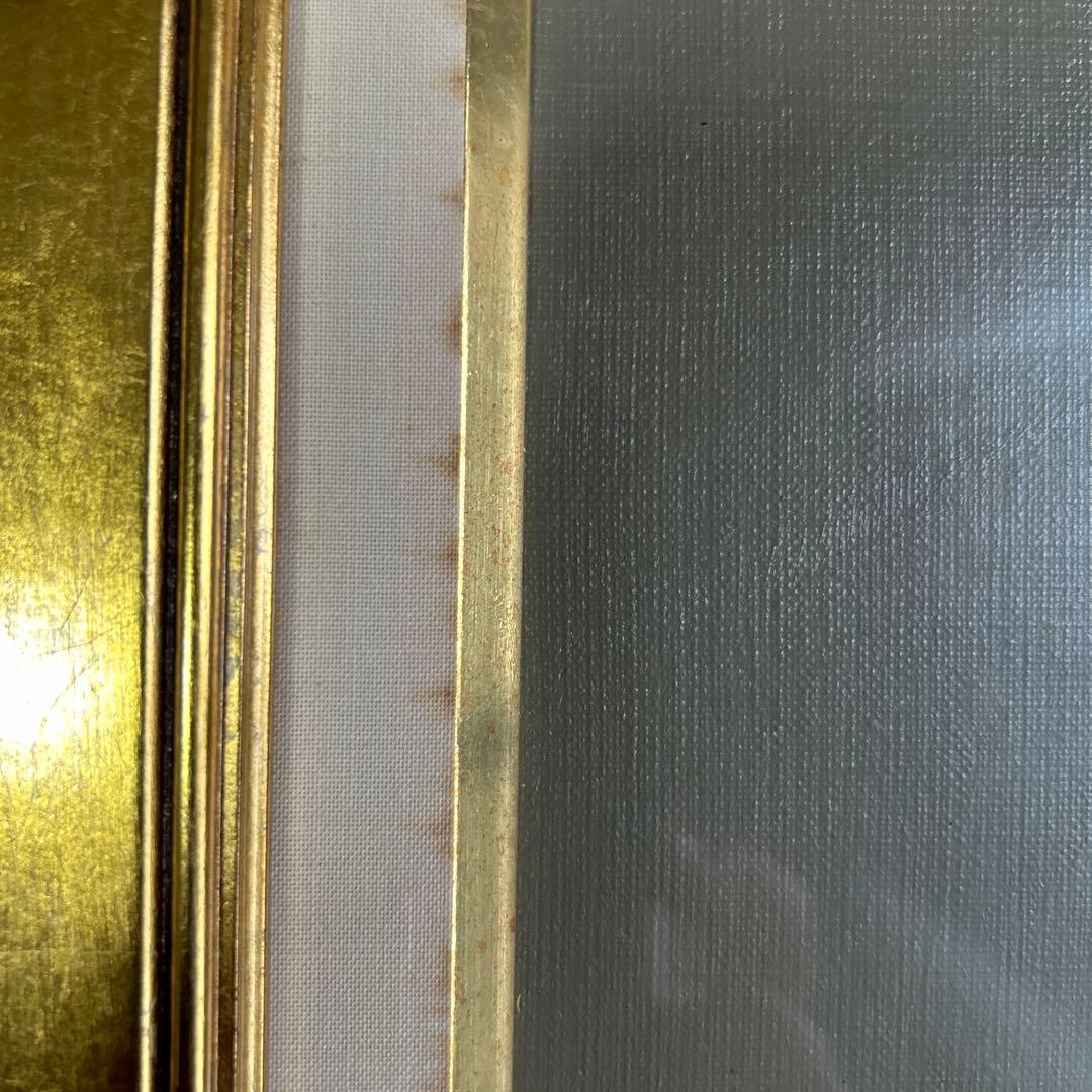 絵画　油彩画　少女　山岸正巳　「赤いカーデガン」