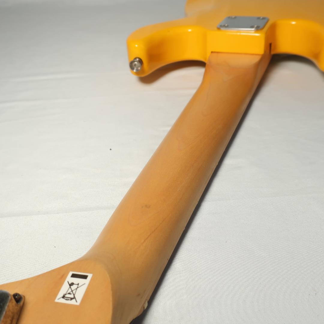 PLAYTECH ミニエレキギター イエロー 全長約77cm ストラトタイプ