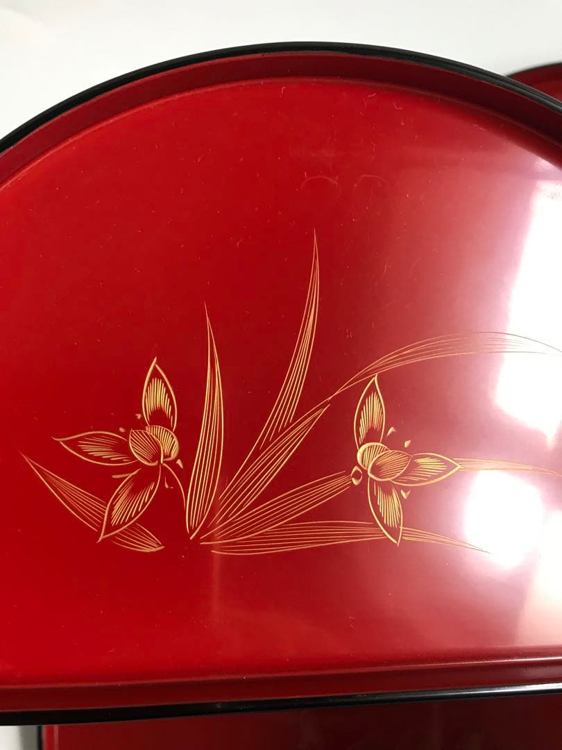 輪島塗　半月皿 菓子皿 5枚