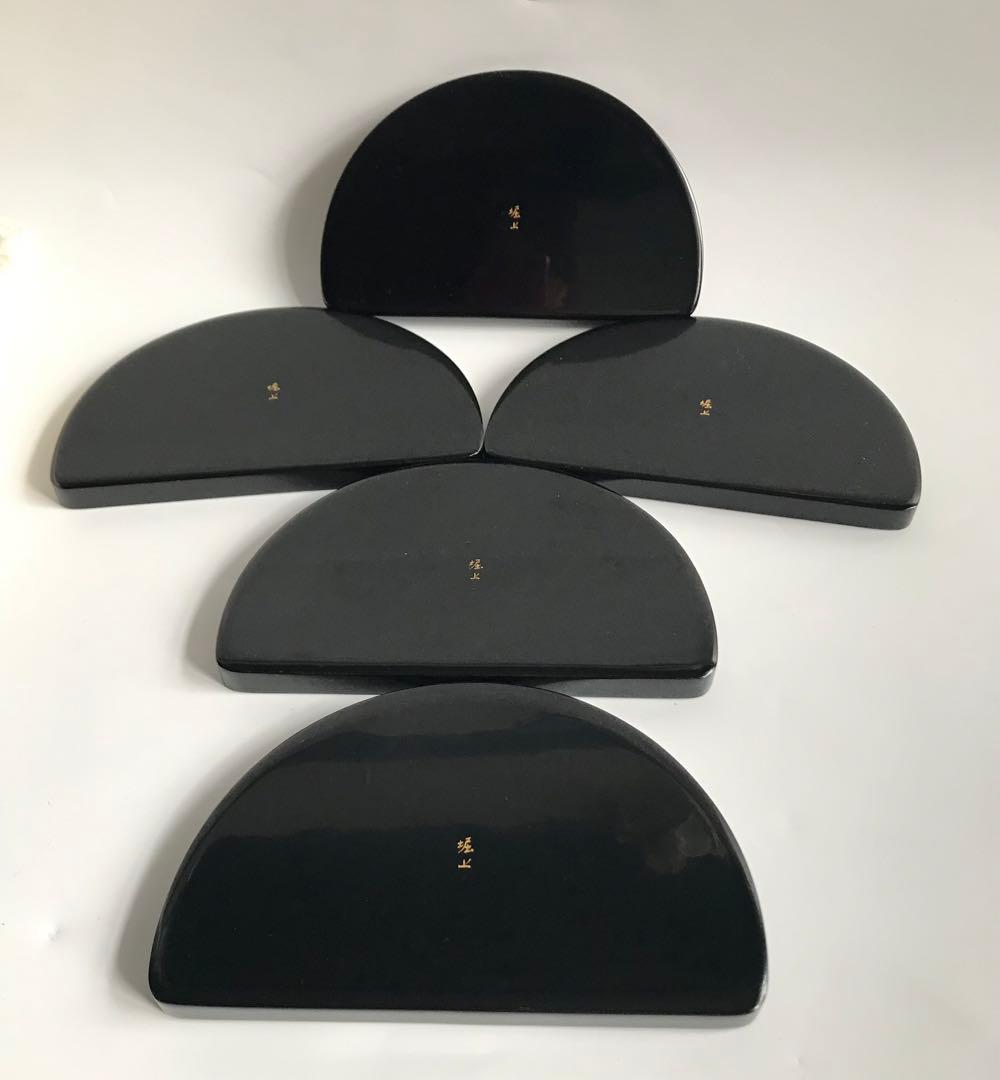 輪島塗　半月皿 菓子皿 5枚