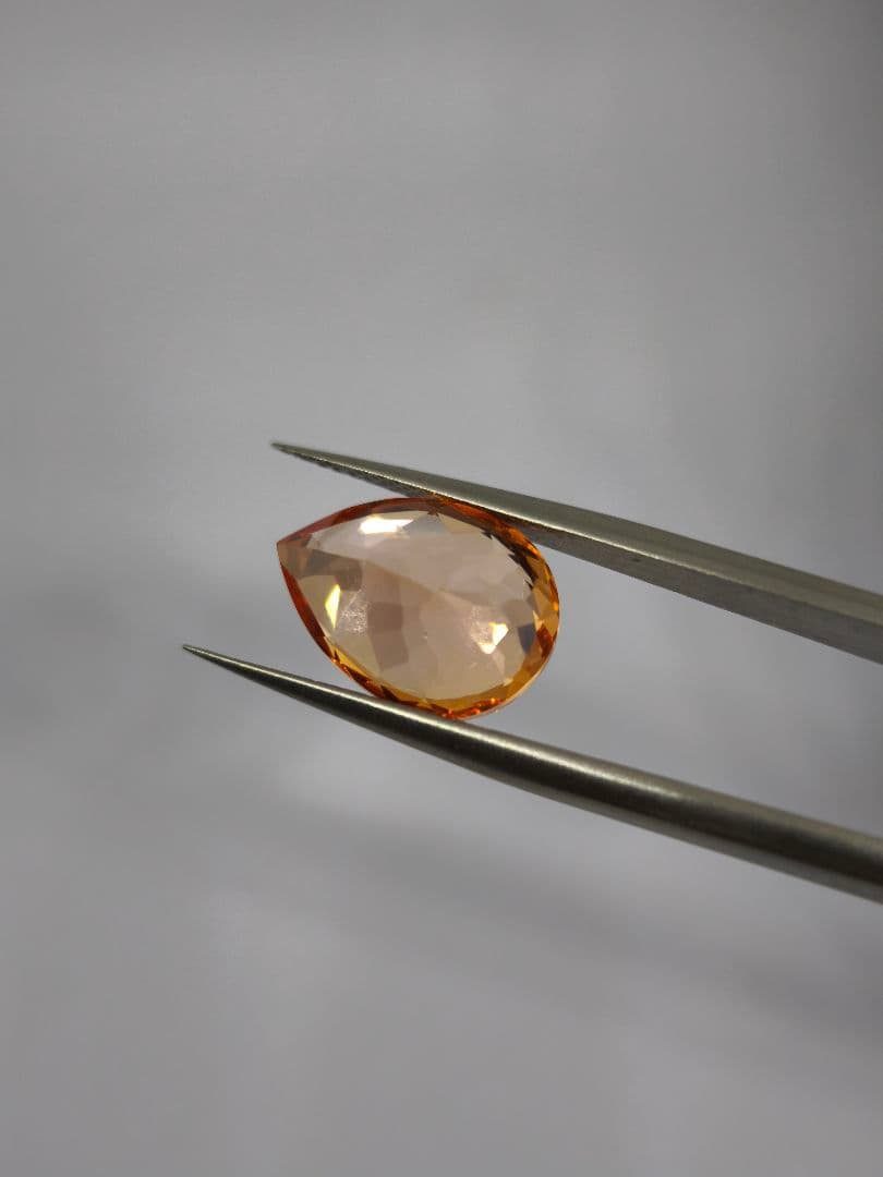 天然パパラチアサファイア　ルース　15×12　8〜10ct