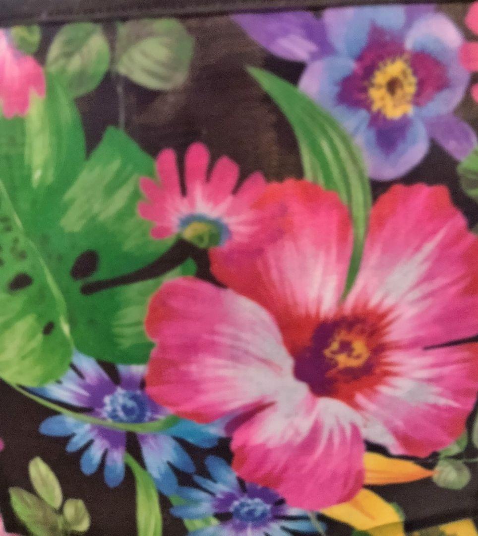 花柄ショルダーバッグ☆ハンドメイド☆軽量☆ナイロンプリント