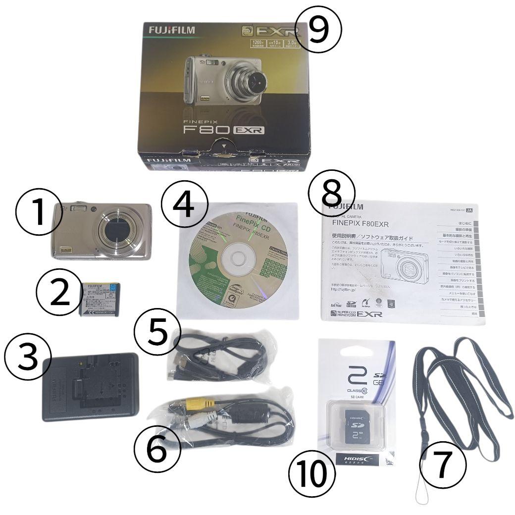 FUJIFILM Finepix F80EXR フジフィルム 美品 SDカード付
